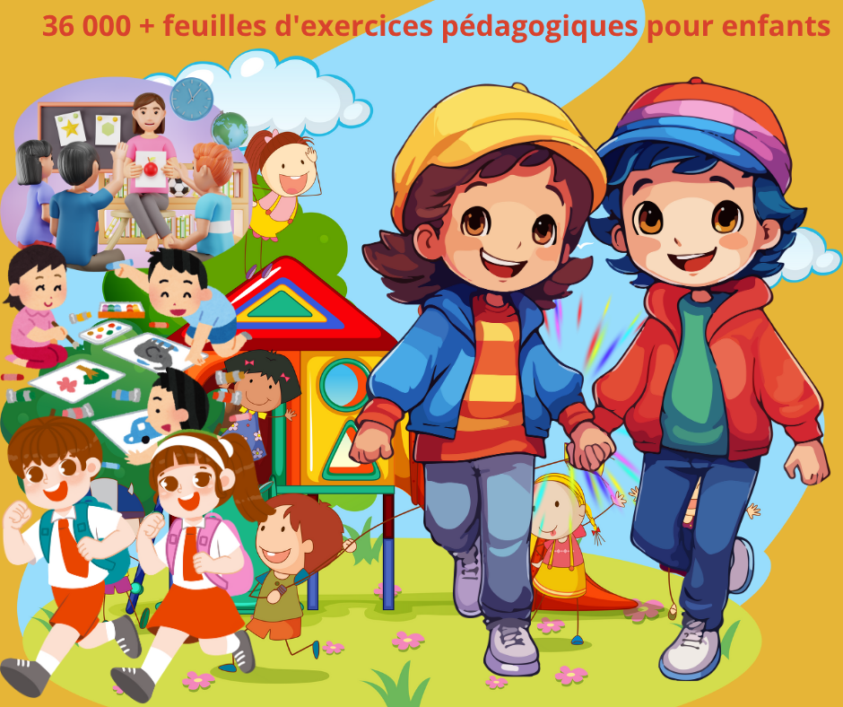Lot de feuilles de travail éducatives pour enfants : plus de 35 000 pages
