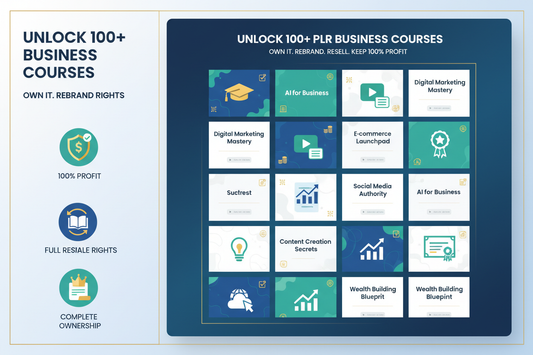 plus de 100 formations PLR que vous pouvez revendre comme les vôtres, tout en gardant 100 % des bénéfices