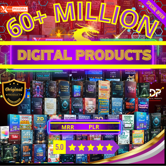 60 + millions de produits numériques avec licences PLR et MRR,