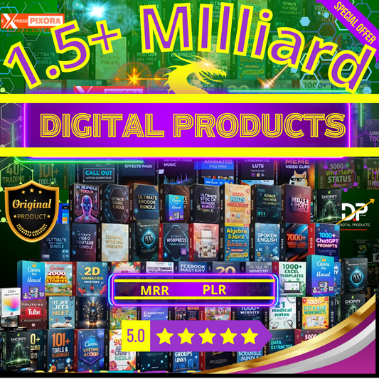 plus de1.5 Milliard de produits numériques avec licences PLR et MRR