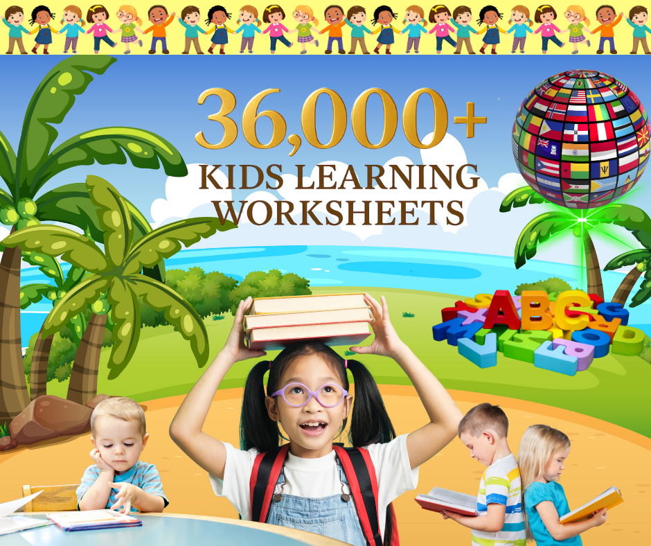 Lot de feuilles de travail éducatives pour enfants : plus de 35 000 pages