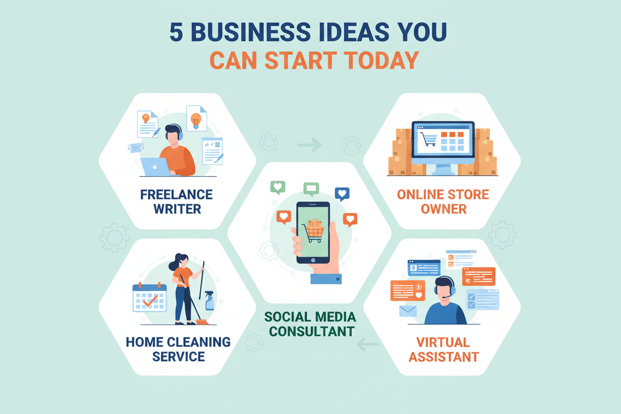  5 Businesses You Can Start Today