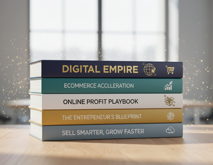 📚✨ Description proposée :

Plongez dans la Collection Ultime du E-Commerce, un pack complet regroupant les meilleurs livres pratiques pour vous apprendre pas à pas comment acheter, vendre et réussir dans le commerce en ligne.
Ce bundle puissant est conçu pour tous les niveaux : débutants, intermédiaires et futurs experts du digital. 🚀

À l’intérieur de cette collection, vous découvrirez :

🛒 Les bases essentielles du e-commerce

📦 Comment trouver des produits gagnants

💳 Techniques pour vendre efficace