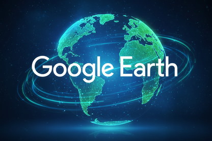 google Earth مكتوب عليها